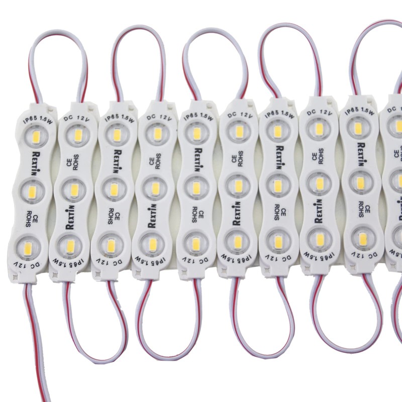 REXTiN Super Bright 200pcs 3 LED Module Storefront Lights Green