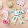 FYSUIMU Easter Wired Edge Ribbon Colorful Plaid Rabbit Fabric Ribbon