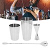 Boston Cocktail Shaker Set Multifunctional 304 Stainless Steel Vintage Print
