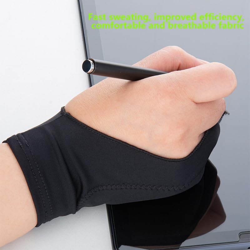 aoozleny 2-Pack Artist Glove Palm Rejection Drawing Glove 1 Finger,