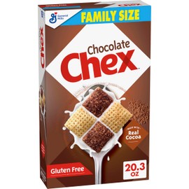Chocolate Chex Cereal, Gluten Free Breakfast Cereal, Made with Whole Grain, Family Size, 20.3 oz