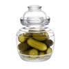 Aosnttol Glass Jar with Lid Pickle Jar, 1.5L Wide Mouth