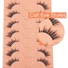 False Eyelashes Natural Half Lashes Wispy Manga Lashes C Curl