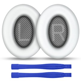 Ainiv Ohrpolster für Bose, Professionelle Ersatz-Ohrpolster, Ersatz Ohrpolster für Bose QC35, Ersatzpolster für Bose QuietComfort 35 (QC35 ii) Kopfhörer, Ersatz Ohrkissen Kompatibel mit Bose QC35-Weiß