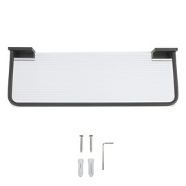 Floating Shelf Space Aluminum Acrylic Wall Mounted Decorative Storage Shelf for Kitchen Bathroom Living Room Bedroom Black