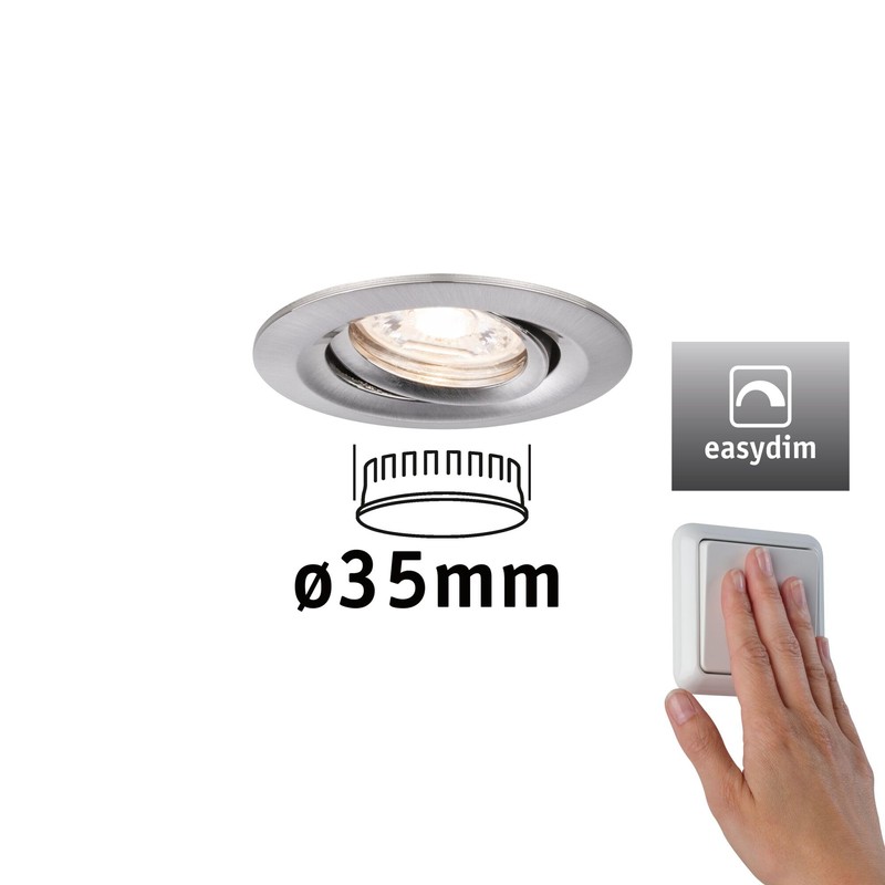 Paulmann 92972 Nova Mini Plus LED Recessed Light Coin Round