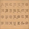 Leatherwork Tool Supply 3/4" (19mm) Old English Font Alphabet Leather