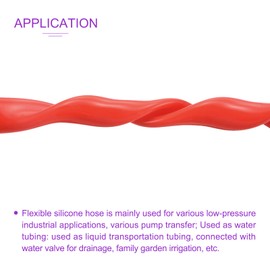 DMiotech Silicone Tubing Red Plastic Tube, 4mm ID x 6.4mm(1/4") OD 10ft(3 meter) Silicone Tube Flexible Hose