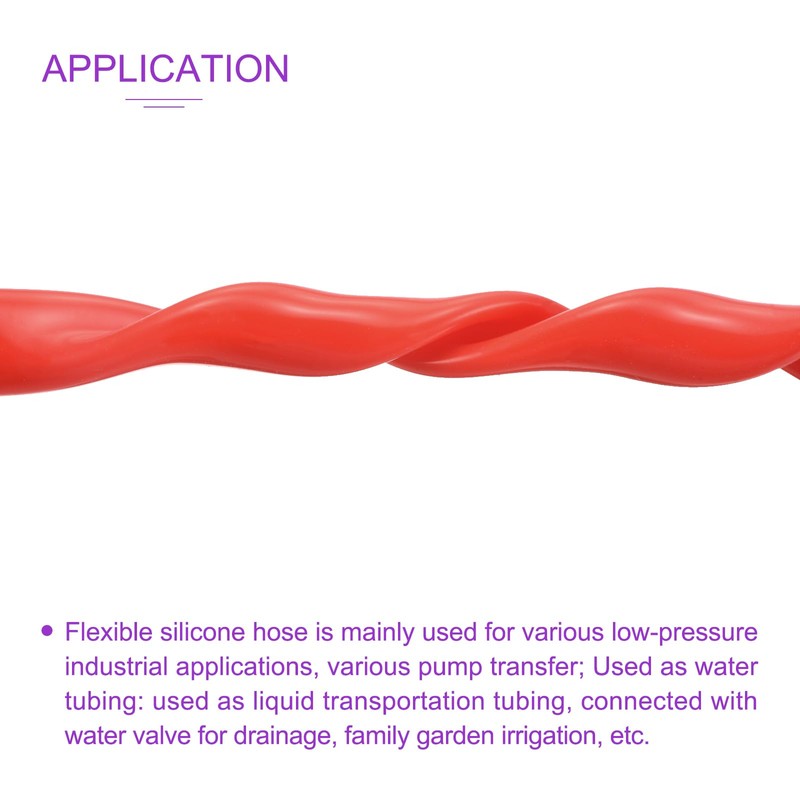 DMiotech Silicone Tubing Red Plastic Tube, 4mm ID x 6.4mm(1/4")