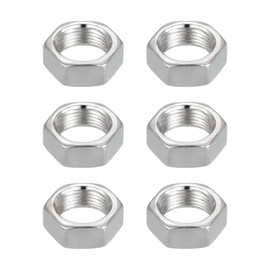 PATIKIL M13x1x7mm Steel Hex Nuts, 6Pcs Metric Fine Thread Carbon Steel Zinc Plated Finished Hardware Screw Nuts Fasteners for Machinery Manufacturing, Industrial Use, 17mm Width