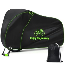 WOTOW Fundas para Bicicleta Moto Impermeable, 210D Oxford Resistente Lluvia Sol UV Polvo Viento Anti desgarro Cubierta de Almacenamiento para Scooter Motocicleta Yamaha Bicicletas Montaña Carretera