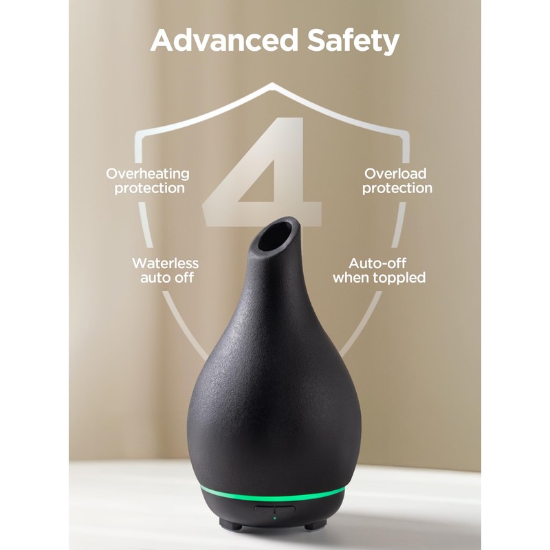 InnoGear InnoGear Essential Oil Diffuser, 150ml Ceramic Diffuser Handcrafted Stone