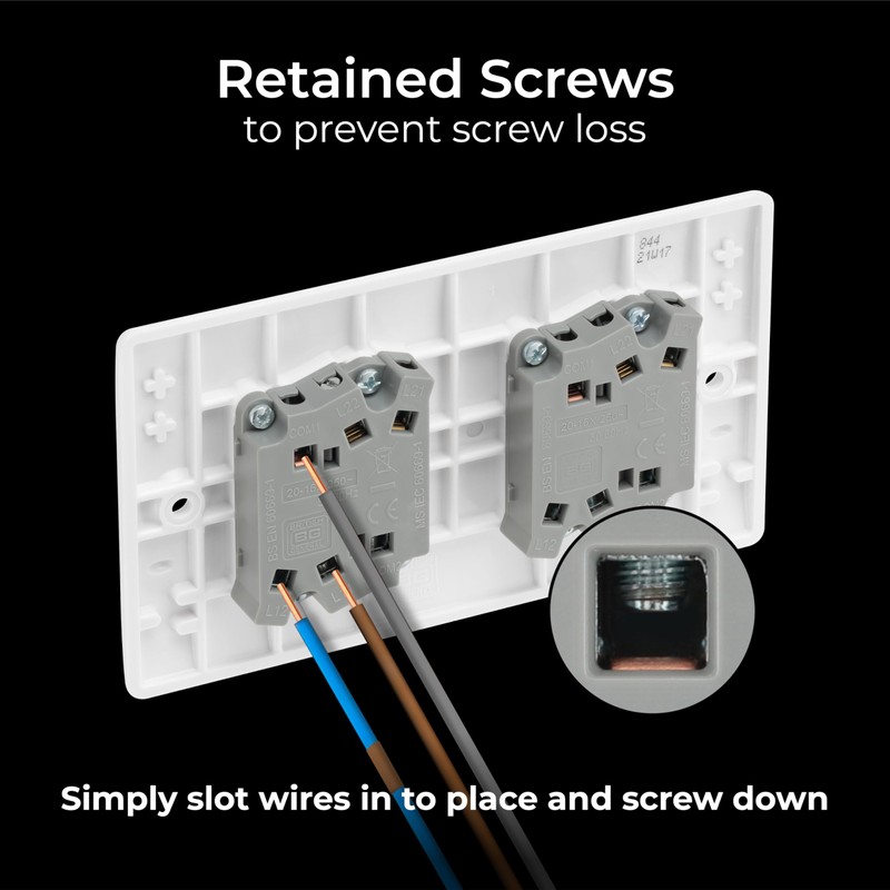 Nexus 4 Gang 2 Way 10A Switch White