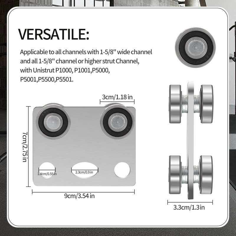 BIAXJUNY 4 Wheel Trolley Assembly Rollers, Bearing Trolley Assembly for