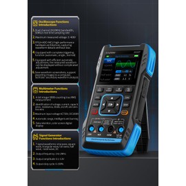WESTOBiG FNRSI 2C23T Upgraded with Carrying CASE 3 in1 Oscilloscope/Multimeter/DDS Signal Generator with 2 Channels, Automotive Oscilloscope 10MHz Bandwidth, 50MSa/s Sampling Rate, 10000 Counts, Voltage