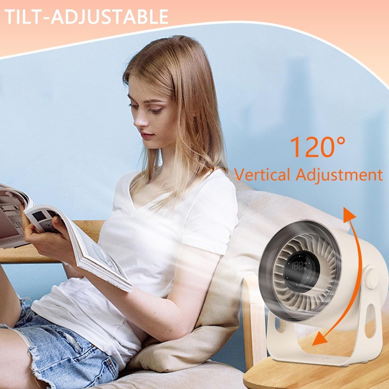 SAYTAY Desk Fan, 100 Speeds Strong Wind Personal Fan Portable
