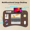 Lap Desk for Bed Adjustable Height, Foldable Bed Table with