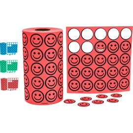 Carewon 2500 Bingo Chips, Red (1 of 3 Colors), ¾”, Counting Chips, Math Counter, Reusable or Disposable