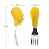 palm grasp spoon & fork giraffe with case
