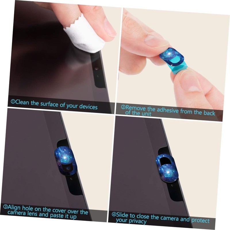 KICHOUSE 3pcs Webcam Cover Ultra-Thin Camera Shield for Laptop Tablet