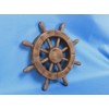 Hampton Nautical Rustic Wood Finish Ship Wheel, 12"