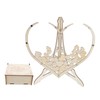 CAXUSD Handmade Wooden Guest Drop Box Heart Shape Decor for