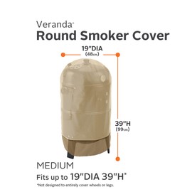 Classic Accessories Veranda Water-Resistant 19 Inch Round Smoker Grill Cover
