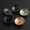 Antique Metal Buttons Round Shape 5Pcs Snaps Mini DIY Craft