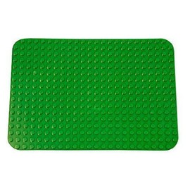 Strictly Briks Classic Big Briks Baseplate 15" x 10.5" Large Building Brick Baseplate 100% Compatible with All Major Brands | Large Pegs for Toddlers | Single Green Flat Bottom Base Plate