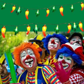 Sezrgiu Red Chili Green Cactus String Light Artificial Pepper Cactus 20LED Christmas Fairy Night Lights Battery Powered for Indoor & Outdoor Party Wedding Decor