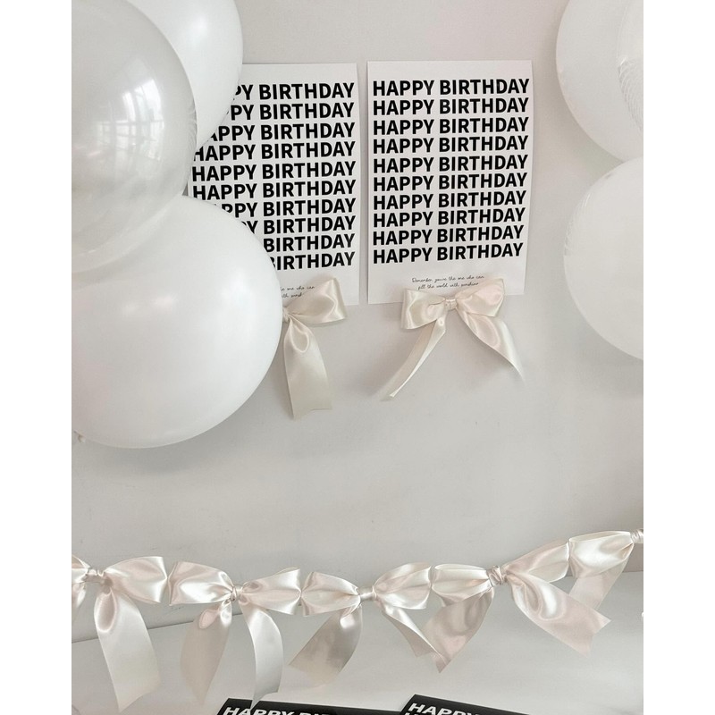 Eanjia Eanjia Pre-Assembled White Bow Garland - 6ft Elegant Church