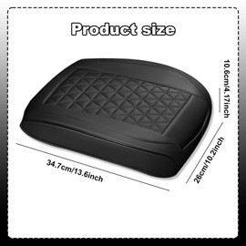 Tolenre Car Seat Cushion Made of PU Leather, Car Seat Cushion Genuine Cowhide Leather, Front Lower Driver Seat Cover Covers, Genuine Cowhide Leather, Non-Slip, Universal Fit for 95% of Vehicles