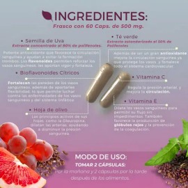 Semilla De Uva Biosuple Circulación Sanguinea 60 Caps 500mg                                                                                           