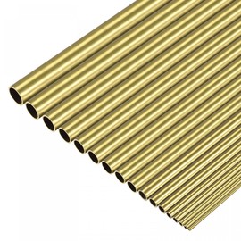 uxcell Brass Tube 2mm-10mm OD 0.5mm Wall Thickness 300mm Length Tubing Set, Pack of 16