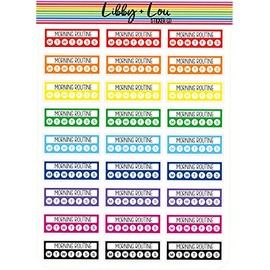 Habit Tracker Morning Routine Planner Sticker | Libby and Lou Sticker Co