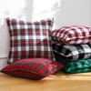 OTOSTAR Pack of 2 Christmas Scottish Plaid Throw Pillow Covers