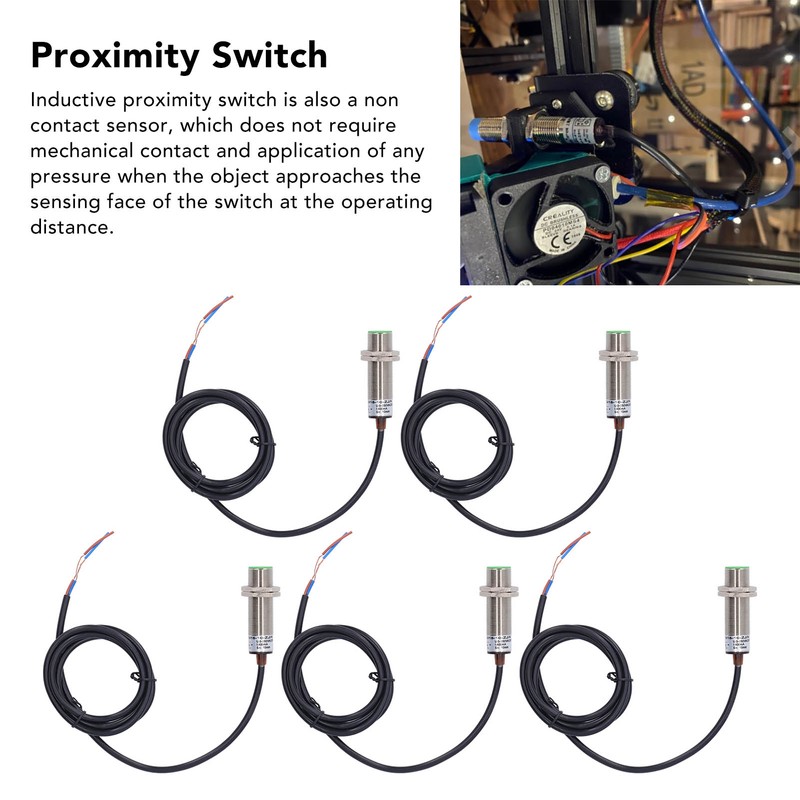 5Pcs Inductive Proximity Switch 150Hz 2 Wire Normally Open IP65