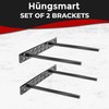 Set of 2 Floating Shelf Brackets 11 inch Multiple Mounting