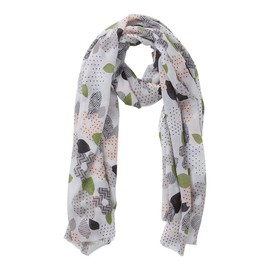 Hadley Wren Women's Lightweight Summer Scarf, Gray Blooming Poppy, One Size