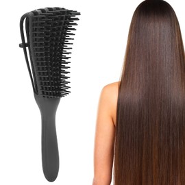 Detangling Hair Brush, Detangler Brush, Detangling Brush, Scalp Massage Comb Knots Detangler Comb for Afro America Hair Fine Teeth Hair Brush Comb for Long Thick Wet Dry Hair(black)