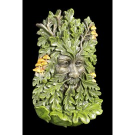 Figuren Shop GmbH Fantasy Forest Spirit Wall Relief - Elderwood | Wall Sculpture Hand Painted Hanging