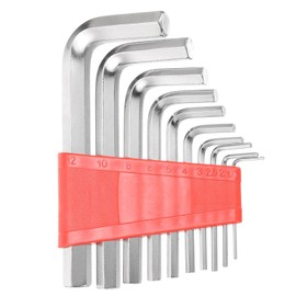 HARFINGTON 10pcs Hex Key Wrench Set 1.5/2/2.5/3/4/5/6/8/10/12mm 45# Steel L-Shape Hexagon Metric Wrenches Repairing Tool for Home DIY Bike Motorcycle Repair