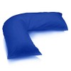V shaped polycotton pillow case cover Royal Blue