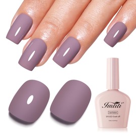 Imtiti Grey Purple Gel Nail Polish, Grey UV Gel Polish for Nail Art Soak off UV Led