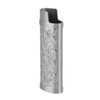 2Pcs Lighter Case Zinc Alloy Lighter Storage Container Floral Pattern