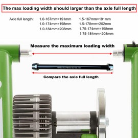Bike Trainer Thru Axle Adapter for Kinetic Saris CycleOps Elite TacX Wahoo Indoor Trainers 12MM Axle 1.0/1.5/1.75 Thread Pitch Multiple Length (1.5-178mm)