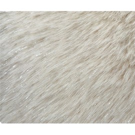 SAFERIN Women Luxurious Large Winter Faux Fur Scarf Wrap Collar Shrug for Lady Poncho Wedding Dinner Party (Shawl 02-Beige)