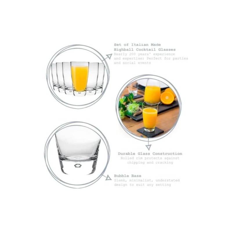 Bormioli Rocco Luna Beverage Glass - Set of 12