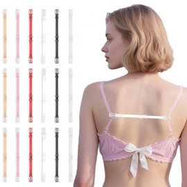HUSHRICH 18Pcs Women's Bra Straps Holder, Elastic Bra Shoulder Straps Holders Connection Strap for Women Girls - Conceal Straps Keep Bra Straps In Place