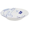Ceramic Indigo Nohon Cat Bread Plate, Wheat
